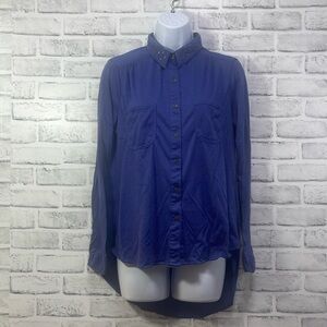 Rewind High Low Button Up Blouse Medium